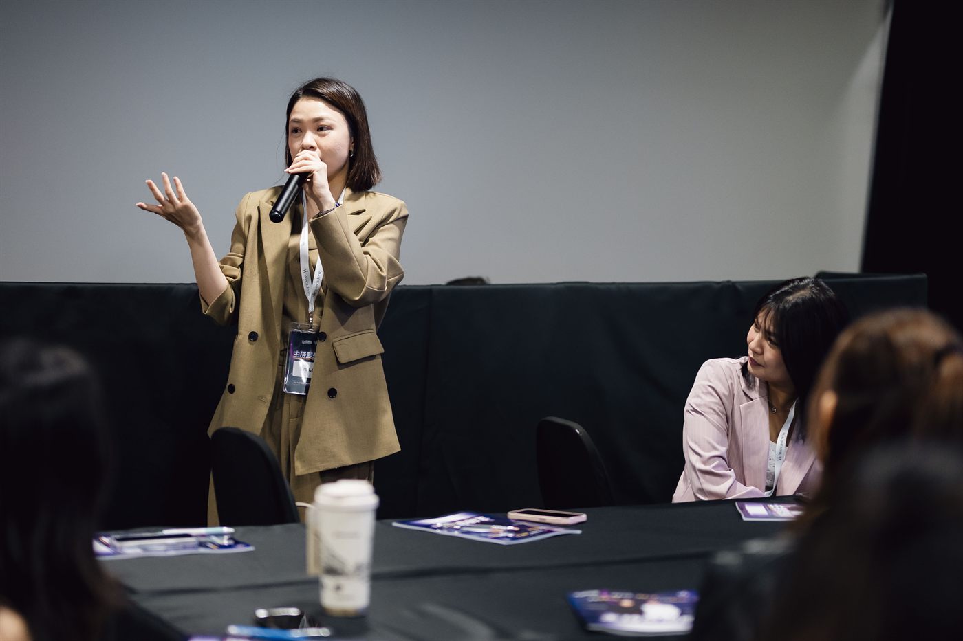 Yen hosting a corporate workshop